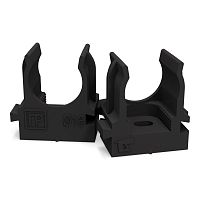 Крепеж-клипса для труб для прямого монтажа черная в гофроящике d16 мм (1400шт/кор) Промрукав | код PR13.0455 | ПРОМРУКАВ