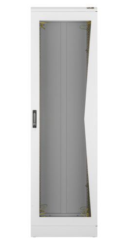 Шкаф напольный 19, 47U, стеклянная дверь, Ш600хВ2302хГ600мм, в разобранном виде, серый | код TFL-476060-GMMM-GY | TLK