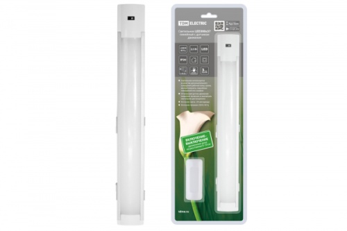 Светильник LED300х37 линейный, 2,5 Вт, 230 В, датчик движения, TDM | код SQ0329-3601 | TDM