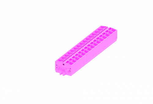 254339 Клемма TB 2-2 проходная фронт. подключение с крепеж. фланцами, сеч. 2.5мм2, розов., шт | код 254339 | SUPU