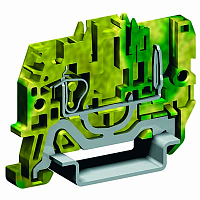 Пружинная клемма заземления со штыревым контактом. Желто-зеленая. 2,5 кв. мм. | код ZHVT500 | DKC