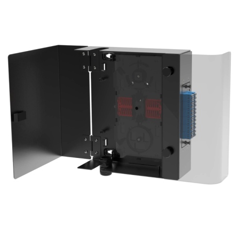 Корпус оптического навесного бокса, 1 слот для адаптерных планок типа RNAP, черный, без сплайс-кассеты, без пигтейлов | код RNFBEBL | DKC