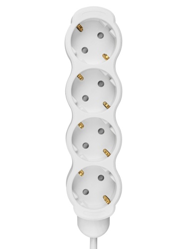 Удлинитель бытовой Люкс 4 гнезда, 5 м, с/з, с з/ш, ПВС 3х0,75 мм2, 10 А, 250 В, 2400 Вт TDM | код SQ1303-4021 | TDM