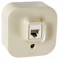 Розетка телефонная 1xRJ11 QUTEO, слоновая кость | код. 782244 | Legrand