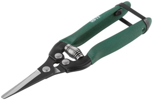 Секатор цветочный, режущие кромки внахлест, ПВХ накладки на ручки 180 мм | код 77075 | FIT