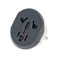 Адаптер универсальный (переходник) 16А с заземлением, серо-белый REXANT | код 11-1096 | REXANT