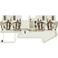 Проходная клемма, 4 точки подключения, тип фиксации провода: пружинный, номинальное сечение: 1,5 мм кв., 17,5A, 500V, ширина: 4 мм, цвет: серый, тип монтажа: DIN 35 | код 56.702.5153.0 | Wieland