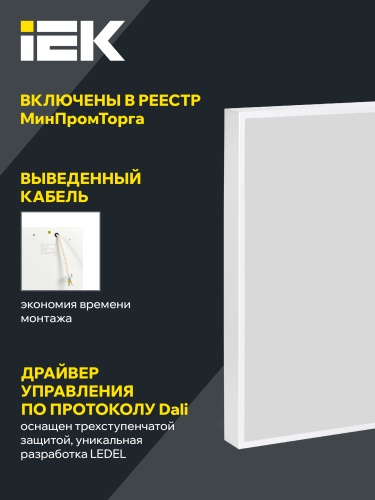 PRO Светильник ДВО 2001 40Вт 3000К Gr. пр. IEK | код LTP-DVO0-2001-40-30-K01 | IEK фото 3