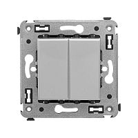 Инвертор двухклавишный в стену, Avanti, Закаленная сталь | код 4404124 | DKC
