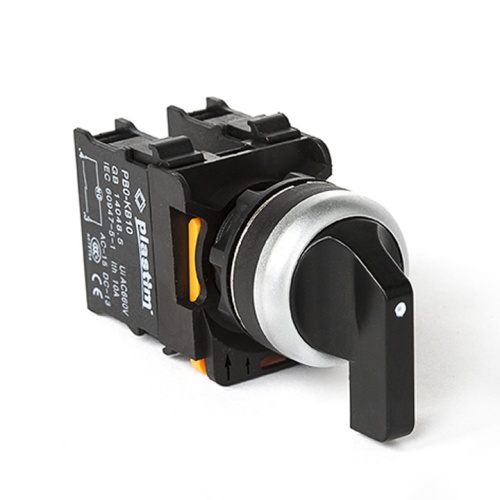 PB0-AJ53 Переключатель с возвратом, без подсветки, удлиненная рукоятка, 3 положения 1-0-2, 2NO. (Черный) | код PB0-AJ53 | Plastim PB0-AJ53 Переключатель с возвратом, без подсветки, удлиненная рукоятка, 3 положения 1-0-2, 2NO. (Черный) | код PB0-AJ53 | Plastim