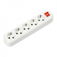 Колодка УЗВ-5-GRAND пятиместная с выключателем и заземлением 5250 IN HOME | код 4690612043098 | IN HOME