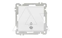 21 - Выключатель кнопочный с подсветкой, символ - лампа, пруж. зажимы, белый | код 2100-417-0101 | Mutlusan