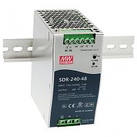 Источник питания AC-DC, 240Вт, вход 88…264V AC, 47…63Гц /124…370В DC, выход 24В/10A, рег. вых 24...28В, изоляция 3000В AC, в кожухе на DIN-рейку 63х125,2х113,5мм, -25…+70С | код SDR-240-24 | MeanWell