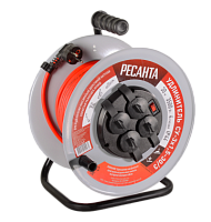 Удлинитель силовой на металлической катушке, СУ-3х1,5-30/3 (с выкл., 4 розетки, IP44) Ресанта, , Шт | код 61/118/7 | РЕСАНТА