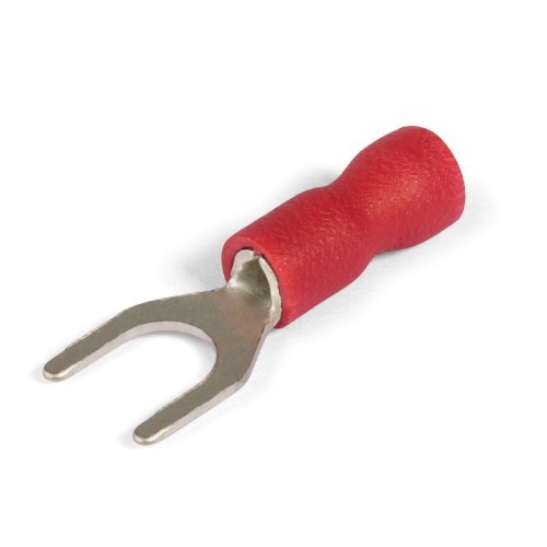 Наконечники вилочные изолированные с ПВХ манжетой (НВИ) 1,5–5 красные (100 шт/уп) Промрукав | код PR08.10395 | ПРОМРУКАВ