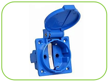 Розетка панельная РП10-3 скрытая с крышкой IP44 16А 2Р+РЕ 220В HLT | код 083-03-60| HLT