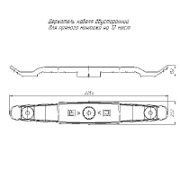 Держатель плоского кабеля двусторонний для прямого монтажа на 12 мест белый (20шт/260шт уп/кор) | код PR13.02557 | Промрукав