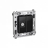 Розетка TV AVANTI, Оконечная розетка, черный квадрат | код. 4402503 | DKC