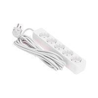 Удлинитель 5 гнезд, 5м, 3х0,75мм?, с/з, белый PROconnect | код 13-4213 | PROCONNECT