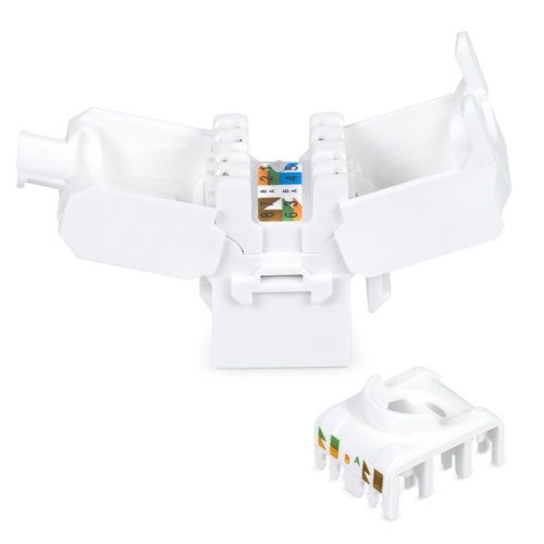 Cabeus KJ-RJ45-Cat.5e-180-Toolless Вставка Keystone Jack RJ-45(8P8C), 180 градусов, категория 5e, без инструмента Toolless, белая | код 7963c | Cabeus фото 3 Cabeus KJ-RJ45-Cat.5e-180-Toolless Вставка Keystone Jack RJ-45(8P8C), 180 градусов, категория 5e, без инструмента Toolless, белая | код 7963c | Cabeus фото 3