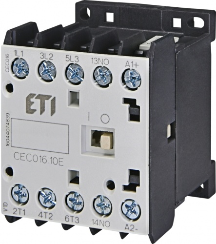 Контактор миниатюрный CEC 16.10-24V-50/60Hz (16A, 7,5kW, AC3) | код 004641086 | ETI