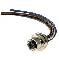 Разъём цилиндрический малогабаритный RUICHI 12-5F-HMZ12-10CM, 4 контакта | код 107995 | Ruichi