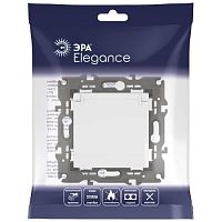 Розетка 2P+E Schuko со шторками с крышкой, 16А-250В, Эра Elegance, белый, 14-2103-01 | код Б0034278 | ЭРА