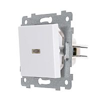 Аксиома Механизм выключателя одноклавишного скрытой установки с индикацией С110-448, белый | код 121008 | Кунцево-Электро