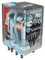 Реле R3N-2013-23-1110-WTLD 10А, 3CO, 110В пост., мех.инд., тест- кнопка, светодиод, выпрям. диод | код 861813 | Relpol