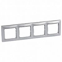 Рамка 4 поста VALENA CLASSIC, алюминий | код. 770354 | Legrand