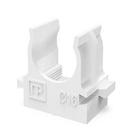 Крепеж-клипса для труб для прямого монтажа белая в п/э d16 мм (100шт/1100шт уп/кор) Промрукав | код PR13.02561 | ПРОМРУКАВ