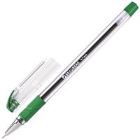 Ручка шариковая масляная с грипом BRAUBERG Max-Oil, ЗЕЛЕНАЯ, игольчатый узел 0,7 мм, линия письма 0,35 мм, 142144 | код 142144 | BRAUBERG