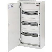 Щит металлический WRP12-3 (3х12 мод., 36мод., пластик. фальш-панель, IP30, наружн. исп.) | код 001101377 | ETI