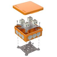 Коробка огнестойкая для о/п двухкомпонентная 60-0303-FR6.0-8 Е15-Е120 RAL2004 100х100х40 (16 шт/кор) Промрукав | код 60-0303-FR6.0-8 | ПРОМРУКАВ