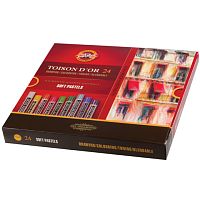 Пастель мягкая художественная KOH-I-NOOR Toison Dor , 24 цвета, круглое сечение, 8514024005KS | код 181047 | KOH-I-NOOR