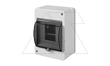 Коробка электротехническая для пломбировки MINI S-4, 4M, без клемм, дымчатая дверца, 140x95x66mm, IP20 | код 2304-01 | Elektro-plast Nasielsk