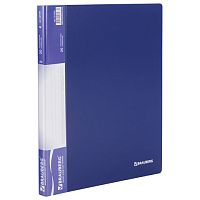 Папка 20 вкладышей BRAUBERG стандарт, синяя, 0,6 мм, 221595 | код 221595 | BRAUBERG