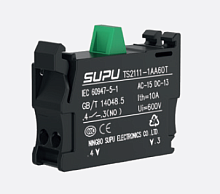 TS2111-1CA60 Блок контактный с плав. нажатием, винтовое соед., 1 НО контакт, позолоч., шт | код TS2111-1CA60 | SUPU