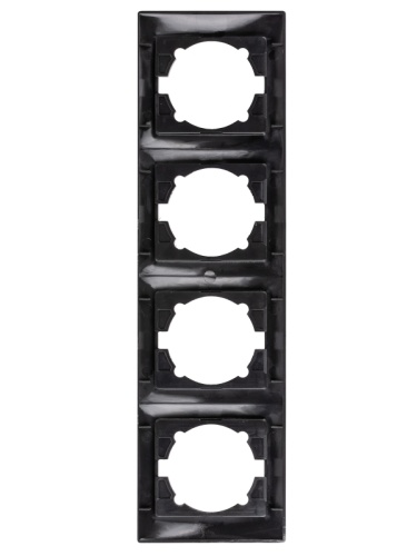 Рамка 4-х постовая вертикальная старинное серебро Лама TDM | код SQ1815-0685 | TDM