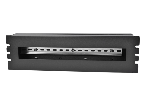 19 панель с DIN-рейкой PS-3U, цвет черный | код КП-АВ-9005 | ЦМО