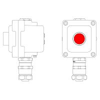 Взрывонепроницаемый пост управления из алюминия LCSD-01-B-MB-P1R(11)x1-PBMB-ANP15BMB / 1Ex d IIB T5 Gb / Ex tb IIIC T95°С Db IP66 | код LCSD21000025 | DKC