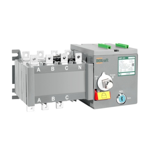 АВР на реверс. выкл.-разъед. и мотор приводом 50A, 4P, 5кА АВР-101 | код 42024DEK | DEKraft АВР на реверс. выкл.-разъед. и мотор приводом 50A, 4P, 5кА АВР-101 | код 42024DEK | DEKraft