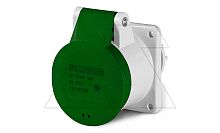 Разъем пром. силовой CEE встраиваемый прямой, гнездо, 32A, 3P 4h, 20_25/40_50VAC 100_200Hz, уст. 55x55mm, IP44, серия IEC309 | код 430.32180/R | Scame