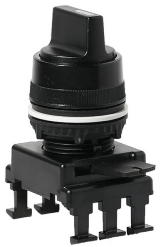 Переключатель поворотн. 3-х поз. HL65C3 с фикс. 1-0-2, 30° (черный) | код 004770093 | ETI