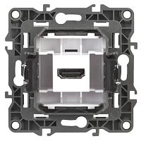 Розетка HDMI, Эра12, антрацит, 12-3114-05 | код Б0027485 | ЭРА