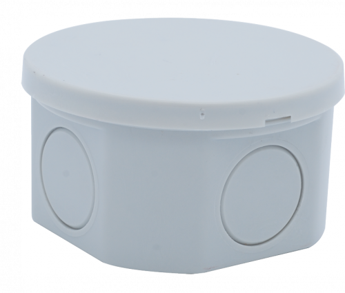 Корпус распаячной коробки O85x45мм, перфориванные стенки, пластик, не поддерживащий горение | код CP1237Y | CETINKAYA PANO