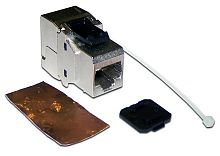 Модуль Keystone, RJ45, кат.8, STP, 180 градусов | код LAN-OK45S8/180 | LANMASTER