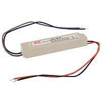 Источник питания AC-DC, 18Вт, IP67, вход 90…132В AC, выход 24В/0,75A,изоляция 3000В AC, в кожухе 140х30х20мм, -30…+70С | код LPL-18-24 | MeanWell