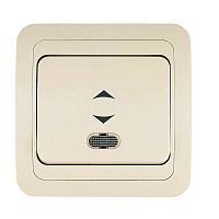 Выключатель проходной 1-кл. СП Mimoza 10А IP20 с подсветкой крем./крем. Makel 25025