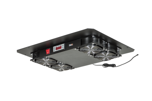 Блок вентиляторный TLK, на 4 вентилятора с терморегулятором и датчиком, BK | код TLK-FAN4-TERM-BK | TLK